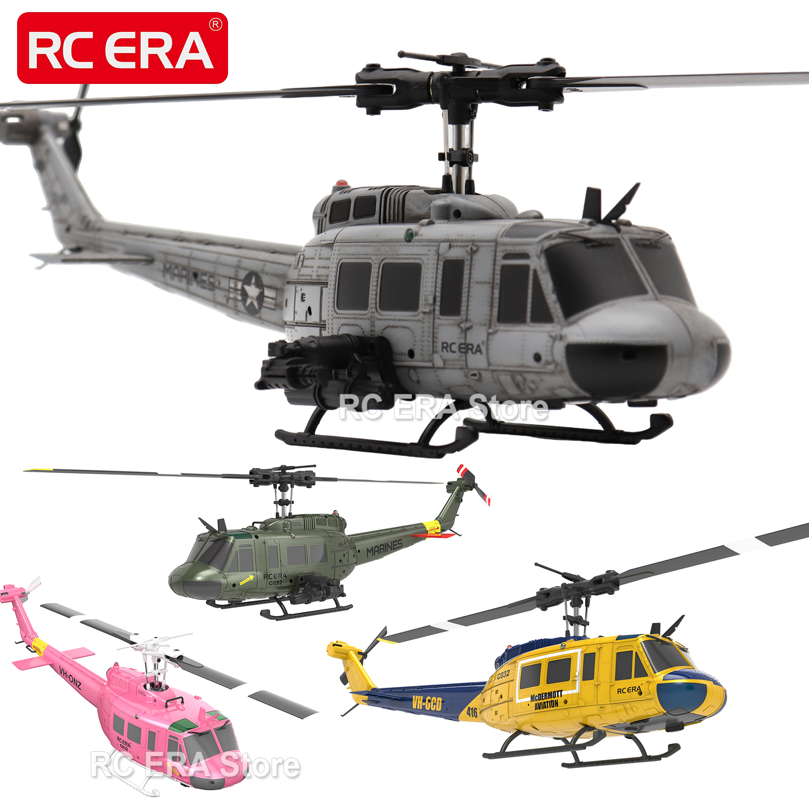 RC ERA C032 UH1 Huey Weathered - Rc Helicopter Nitro 评论和价格