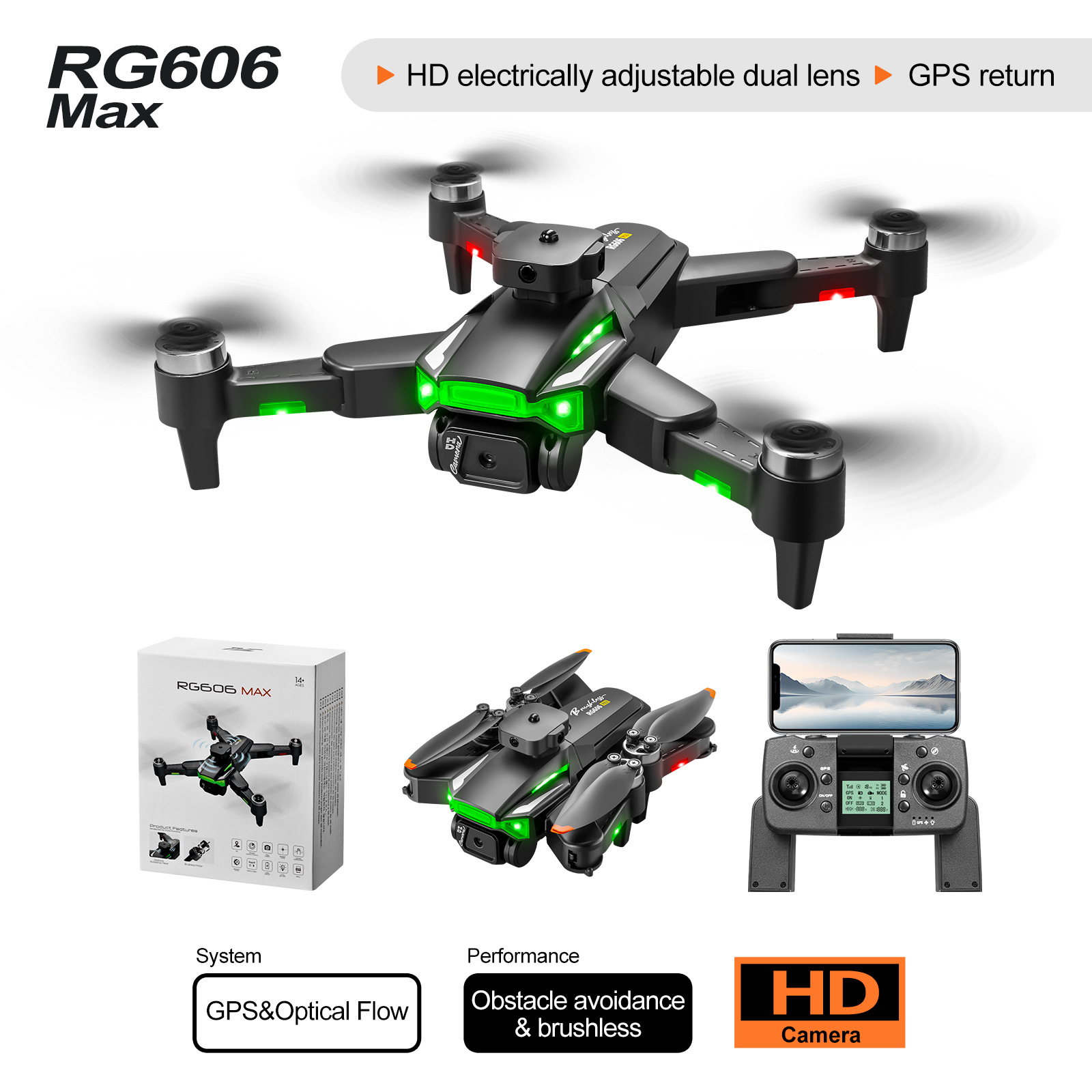 RG606MAX Drone 8K Professional - Rc Helicopter Large 评论和价格