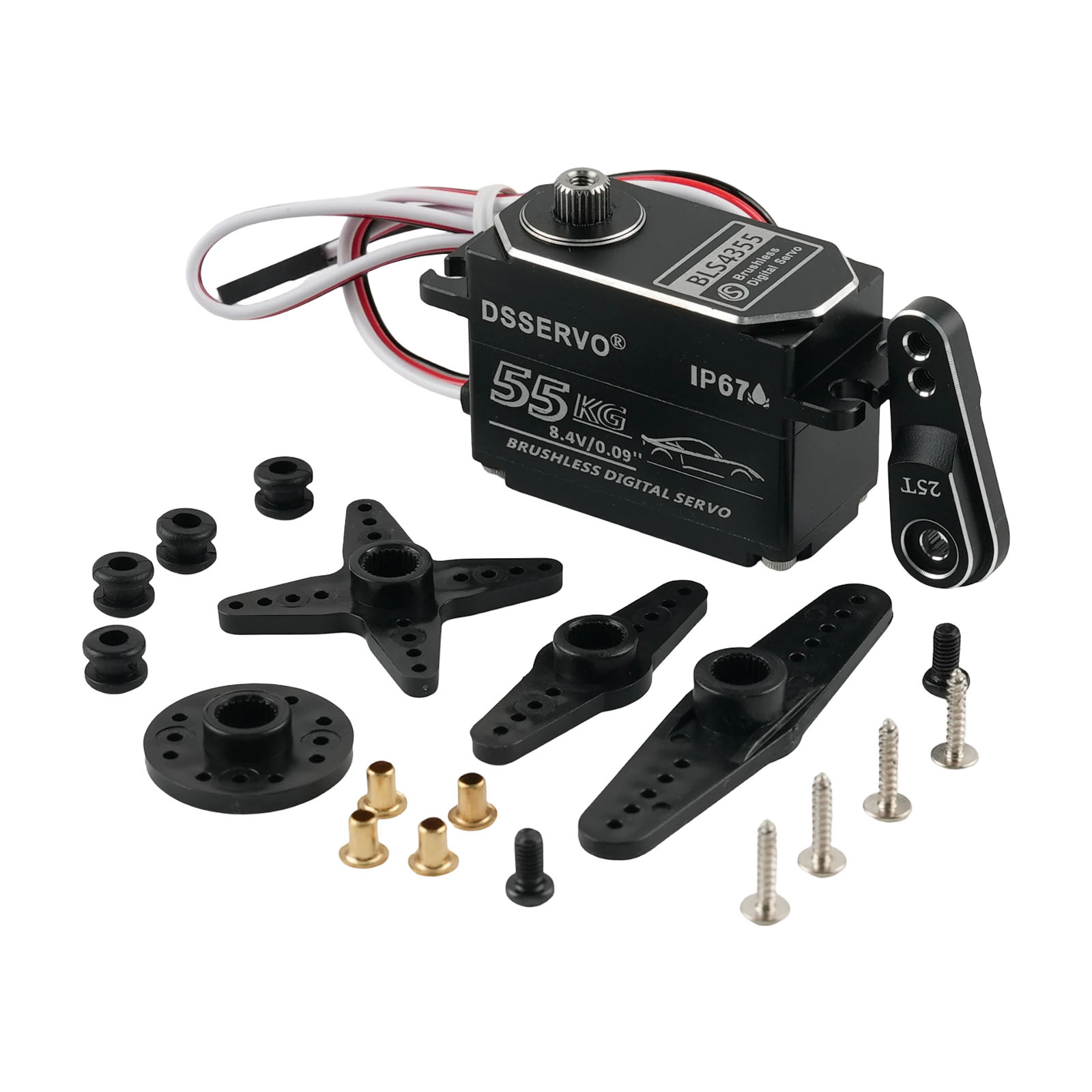Dsservo BLS4355 55KG Low-profi - Rc Helicopter Servo 评论和价格