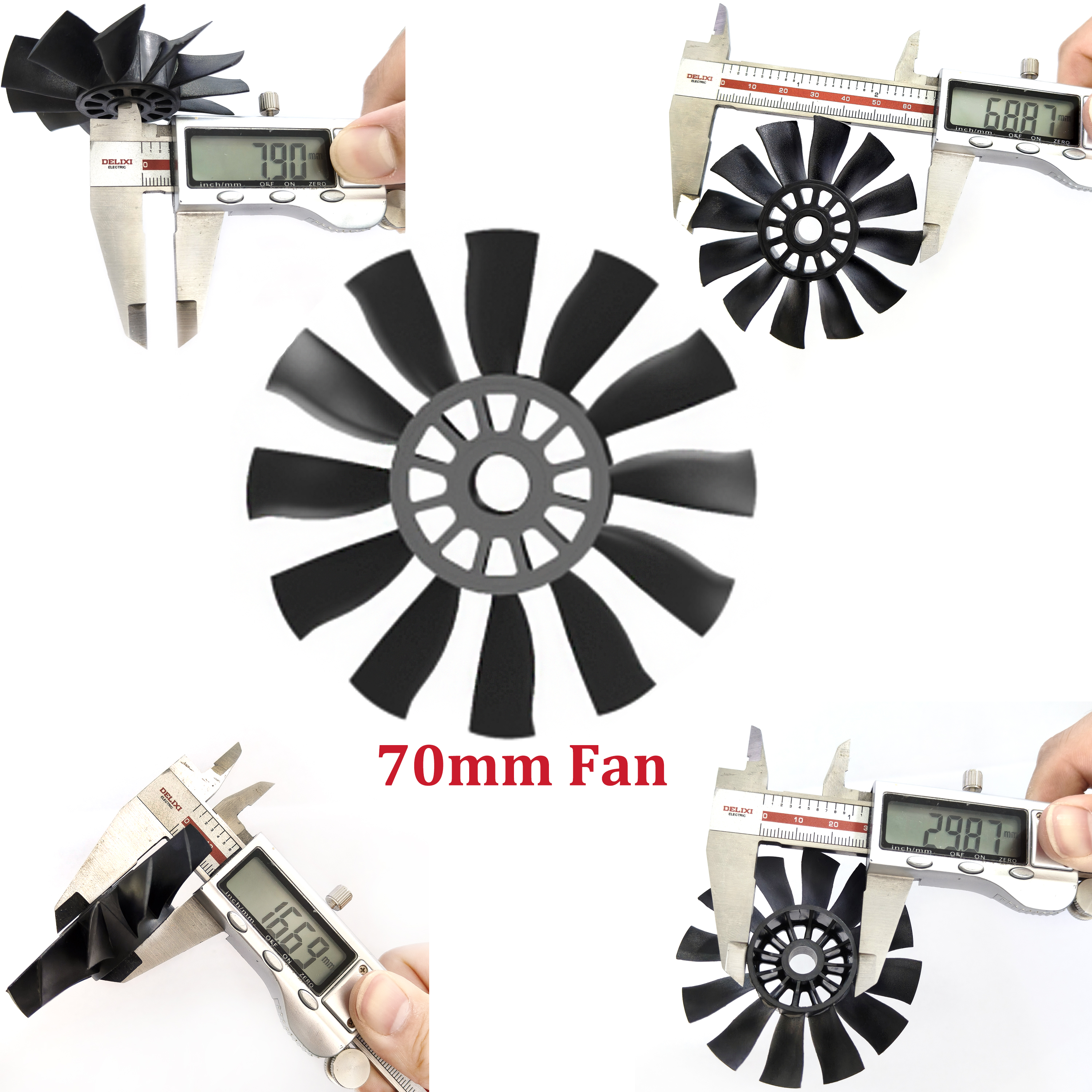 QX-MOTOR 12Blades CW CCW 70mm  - Rc Helicopter Blade 评论和价格