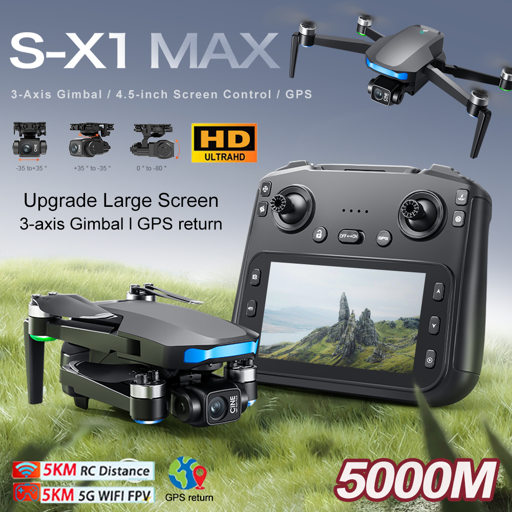 New S-X1 MAX Drone GPS 8K Prof - Rc Helicopter Electric 评论和价格