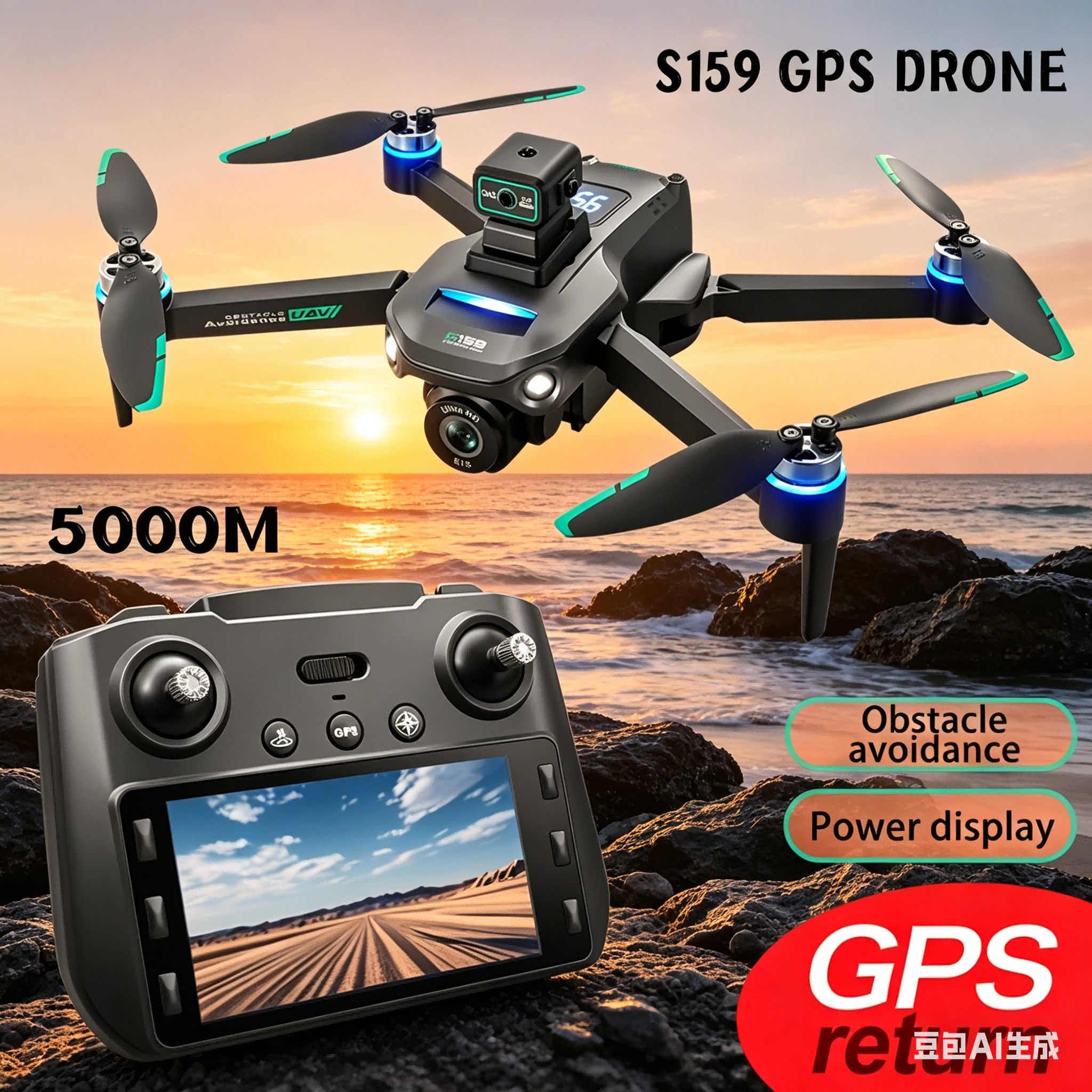 S159 GPS Drone 4K Profesional  - Rc Helicopter Electric 评论和价格