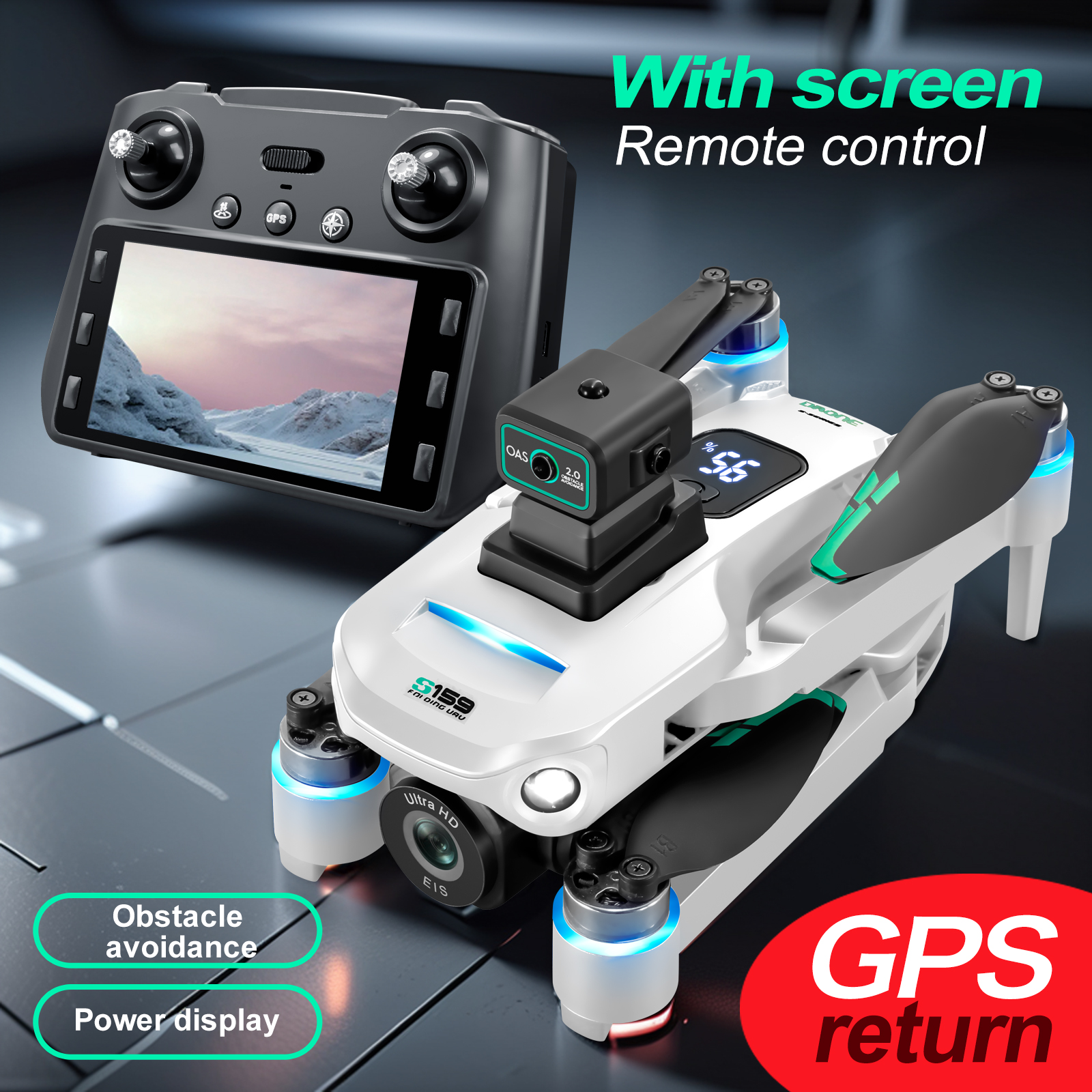 S159 GPS Drone 4K Profesional  - Rc Helicopter Electric 评论和价格
